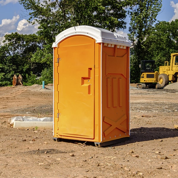 how often are the porta potties cleaned and serviced during a rental period in Brewster MN